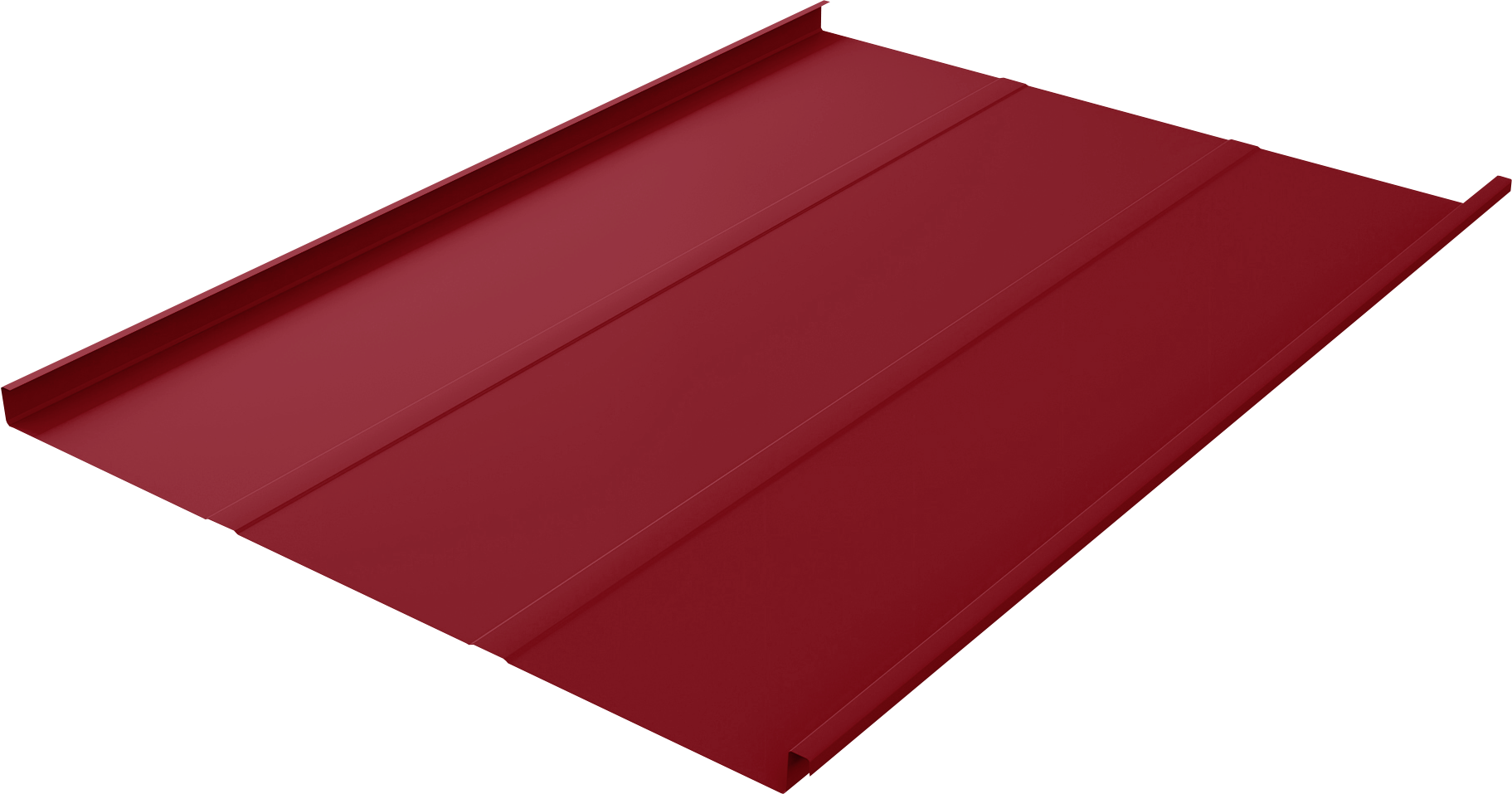 Фальц двойной стоячий Line Grand Line 0,45 PE с пленкой на замках RAL 3003 рубиново-красный