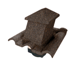 Вентилятор кровельный для композитной черепицы Metrotile HV15-15 Gallo айрон-барк