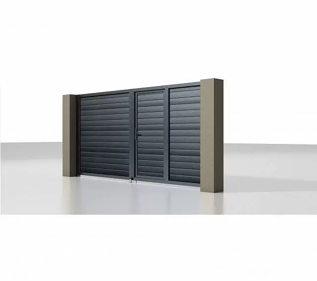 Распашные ворота Prestige 3500x2000 мм со встроенной калиткой