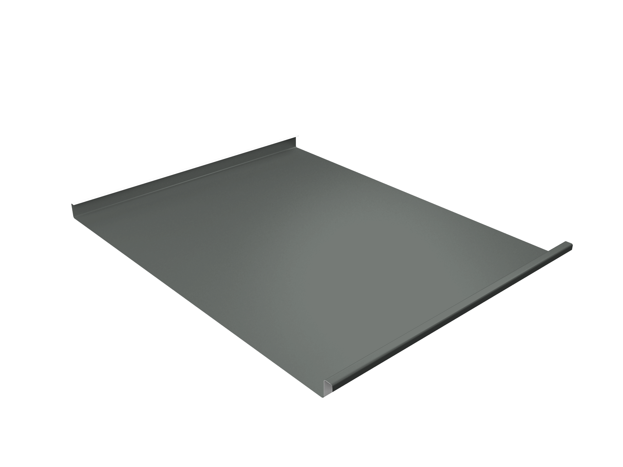 Фальц двойной стоячий Grand Line 0,45 PE с пленкой на замках RAL 7005 мышино-серый