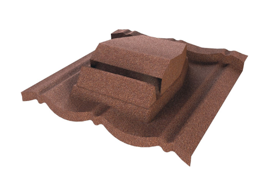 Вентилятор кровельный для композитной черепицы Metrotile RV75 MetroСlassic айрон-барк