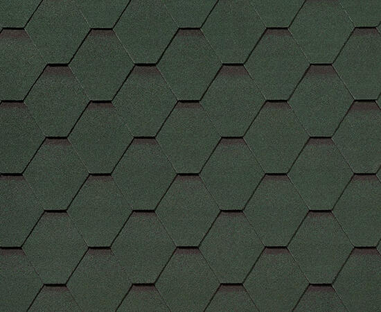 Черепица гибкая RoofShield Классик Стандарт зеленый с оттенением