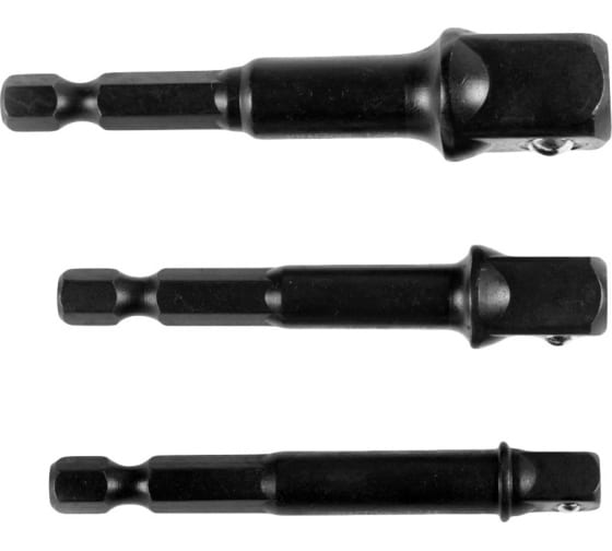 Набор адаптеров для торцевых головок Kraftool Expert 65мм, 3 предмета, 1/4, 1/2, 3/8 (26775-H3)