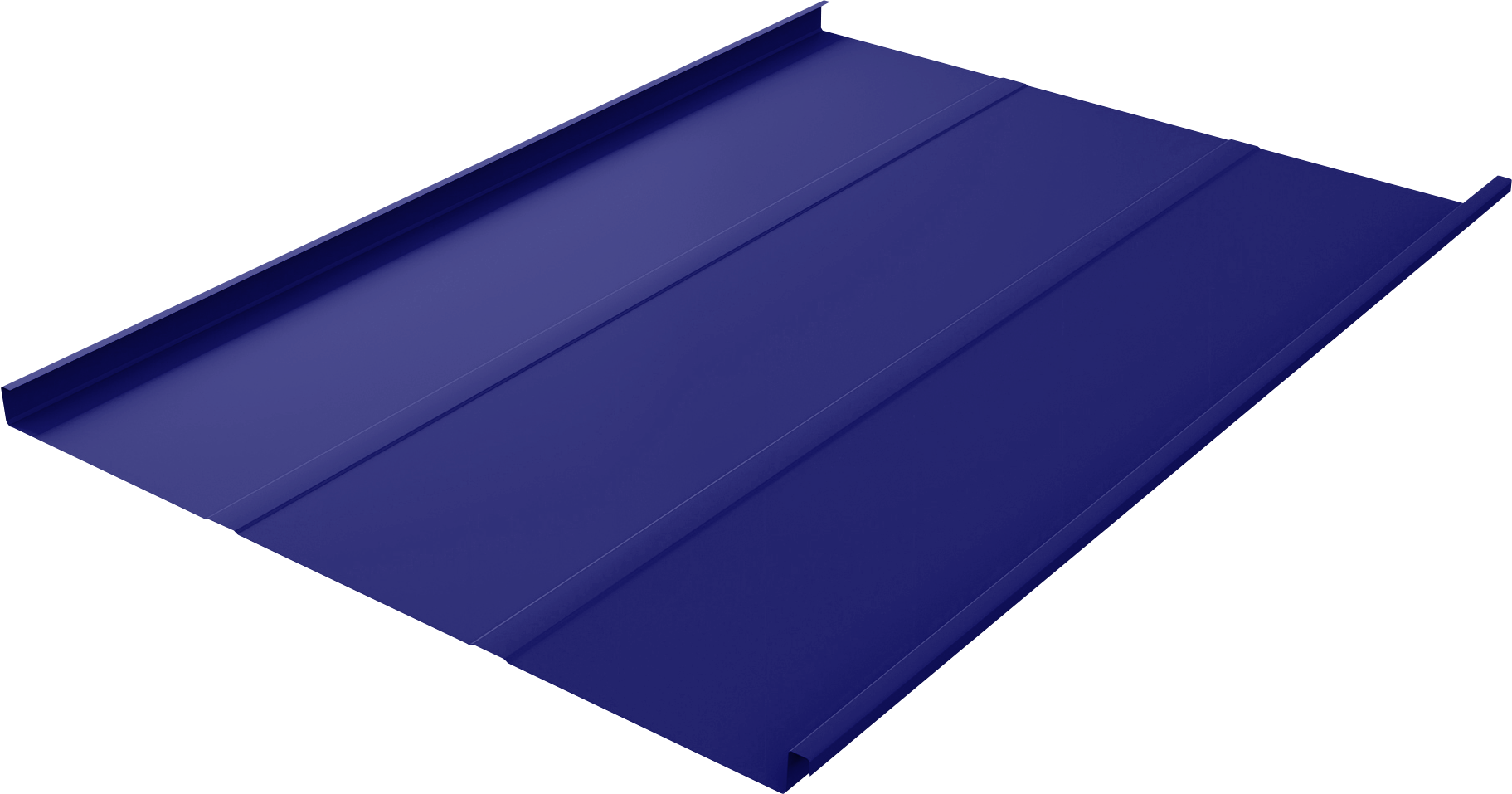 Фальц двойной стоячий Line Grand Line 0,45 PE с пленкой на замках RAL 5002 ультрамариново-синий