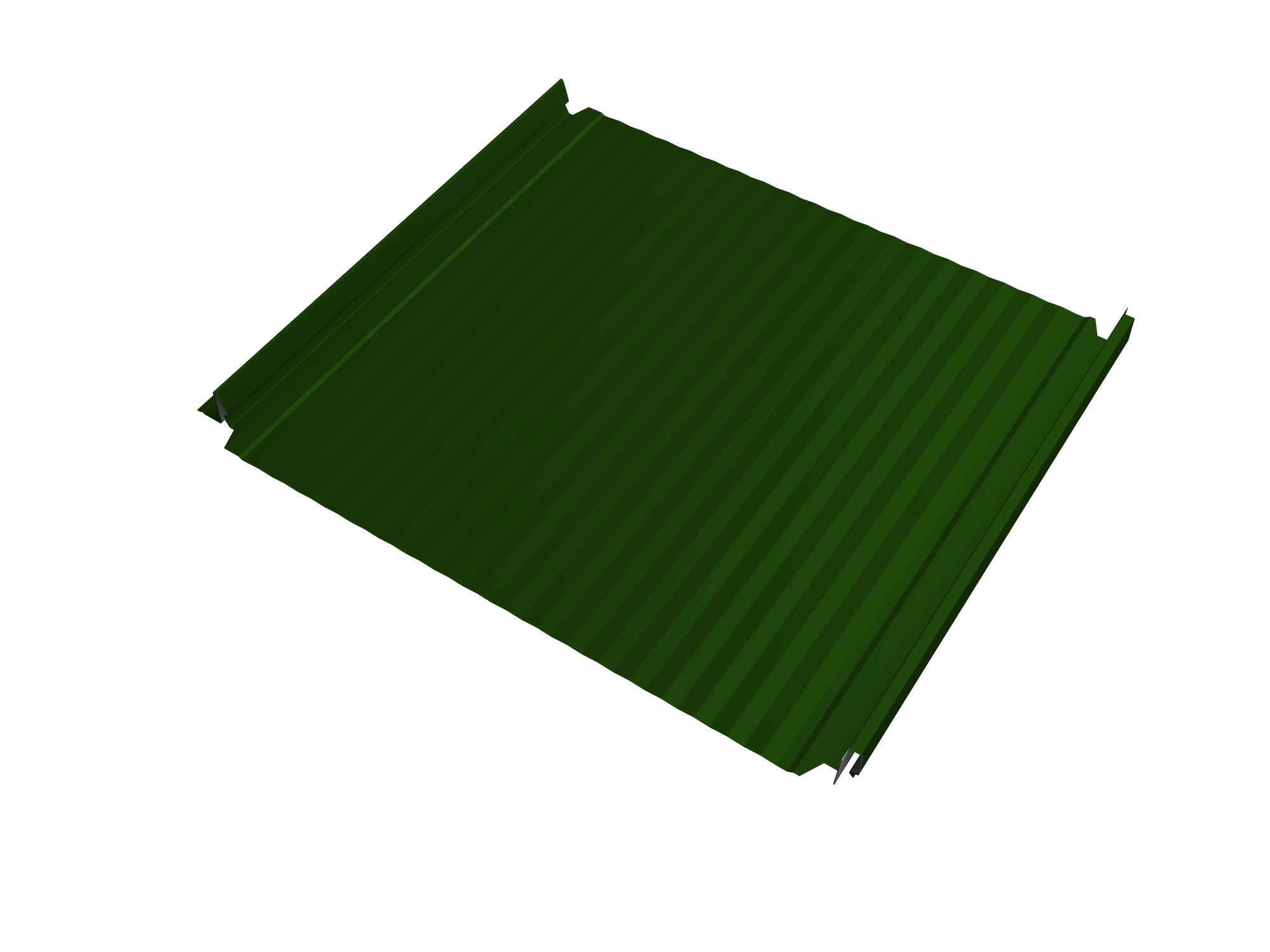 Кликфальц Double Pro Gofr Grand Line 0,45 PE с пленкой на замках RAL 6002 лиственно-зеленый