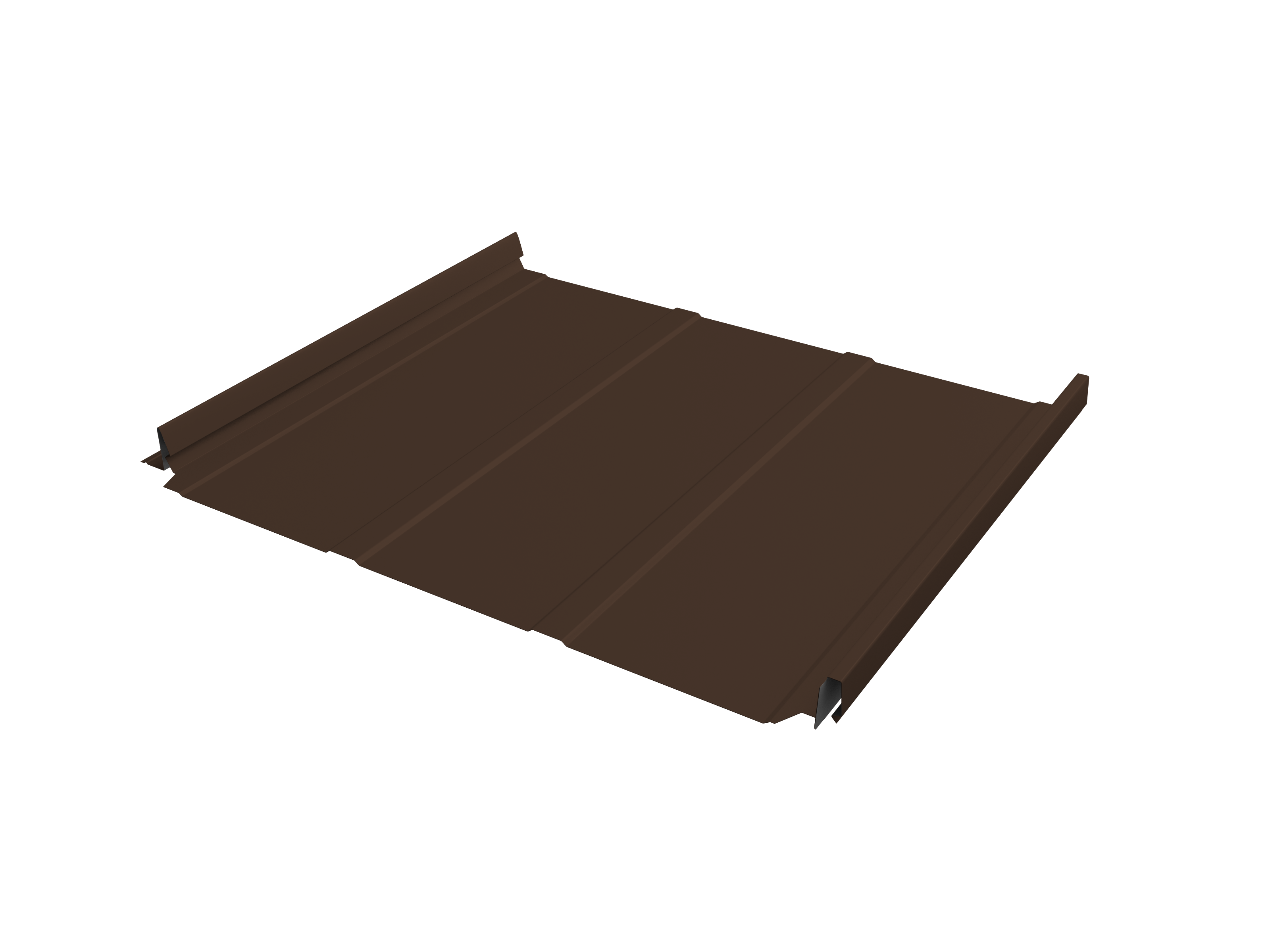 Кликфальц Pro Line Grand Line 0,5 GreenCoat Pural BT с пленкой на замках RR 887 шоколадно-коричневый (RAL 8017 шоколад)