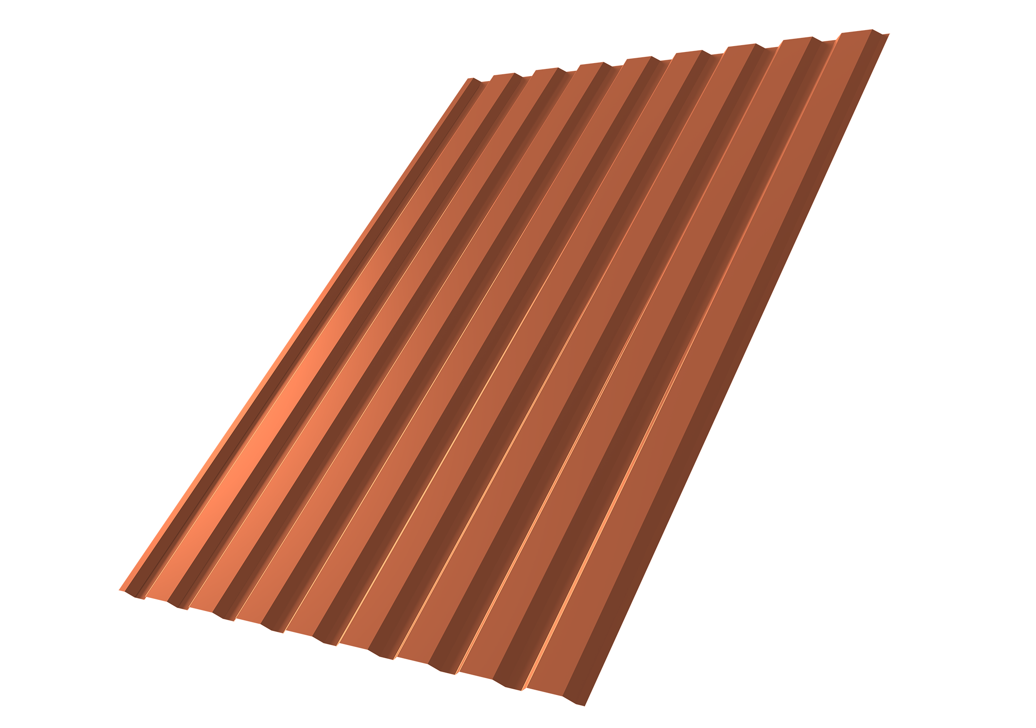 Профнастил С20A Grand Line 0,5 Satin Matt TX RA Grand LineL 8004 терракота