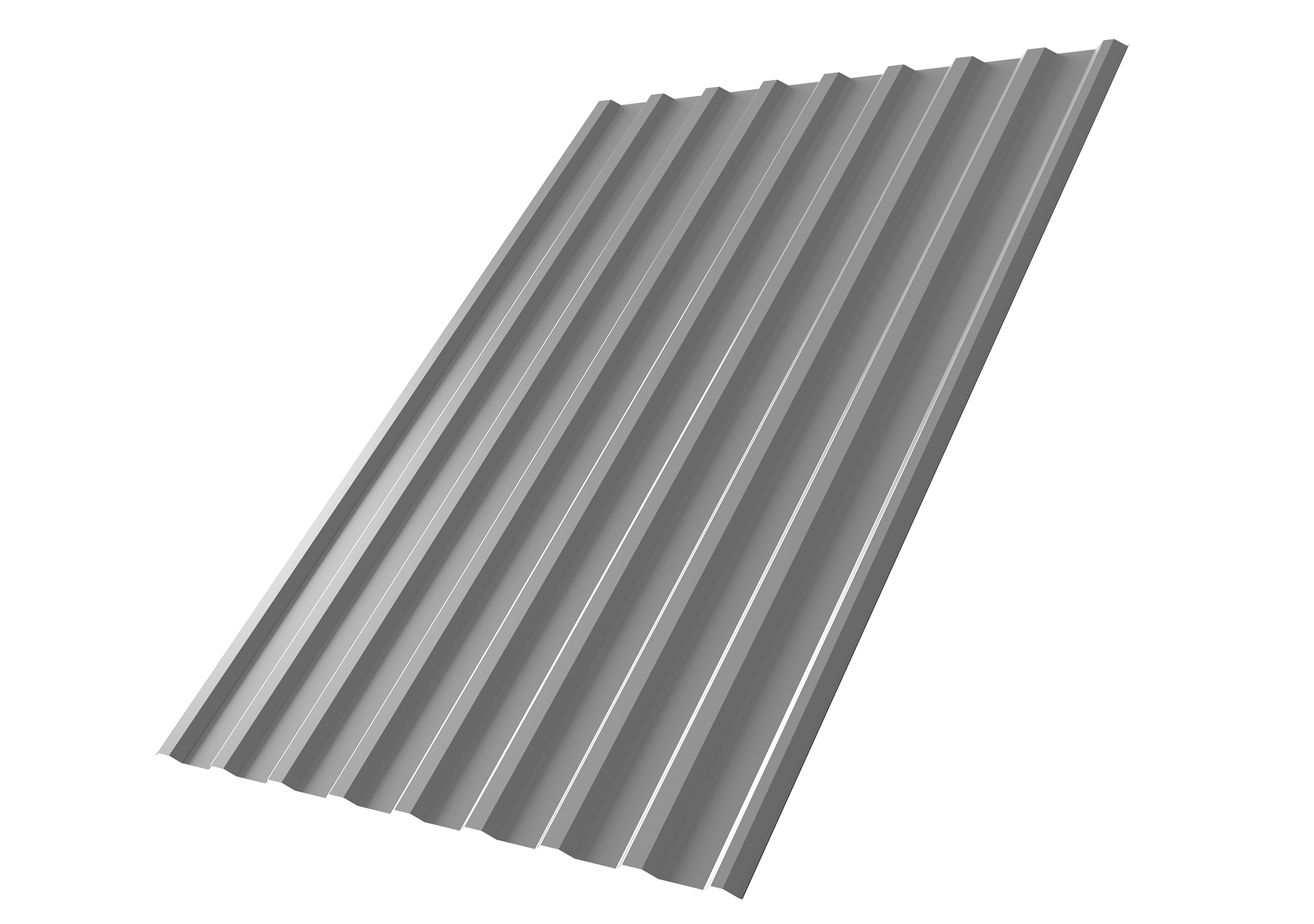 Профнастил С20R Grand Line 0,5 Satin RAL 9006 бело-алюминиевый