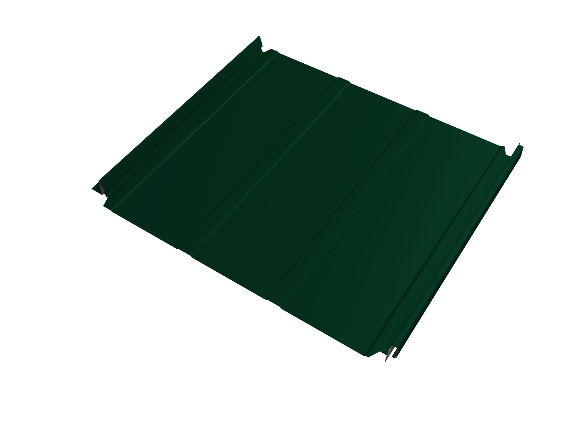 Кликфальц Double Pro Line Grand Line 0,5 PE lite с пленкой на замках RAL 6005 зеленый мох