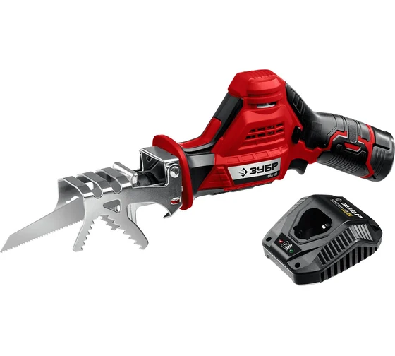 Пила сабельная Зубр Мастер 12В, 1х2Ач (СПЛ-125-21)