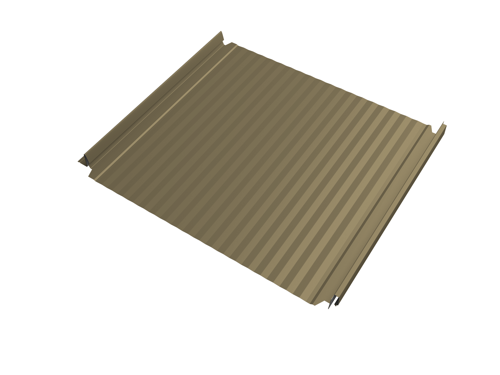 Кликфальц Double Pro Gofr Grand Line 0,45 PE с пленкой на замках RAL 1014 слоновая кость