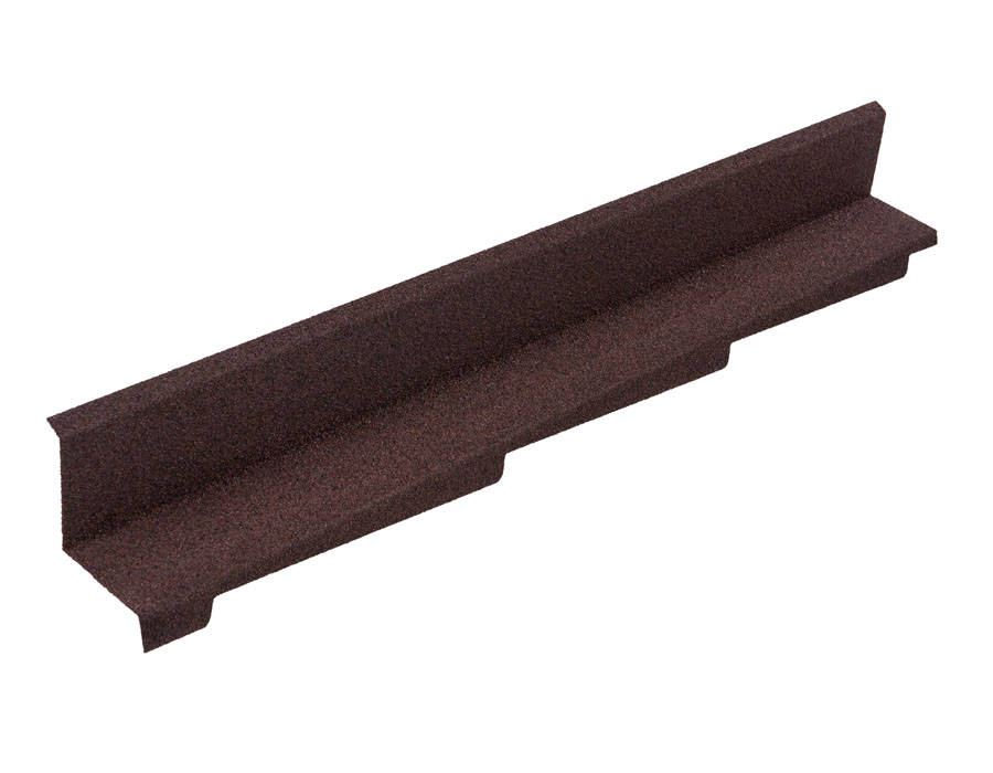 Планка примыкания бокового левая для композитной черепицы Luxard мокко (1,25м)