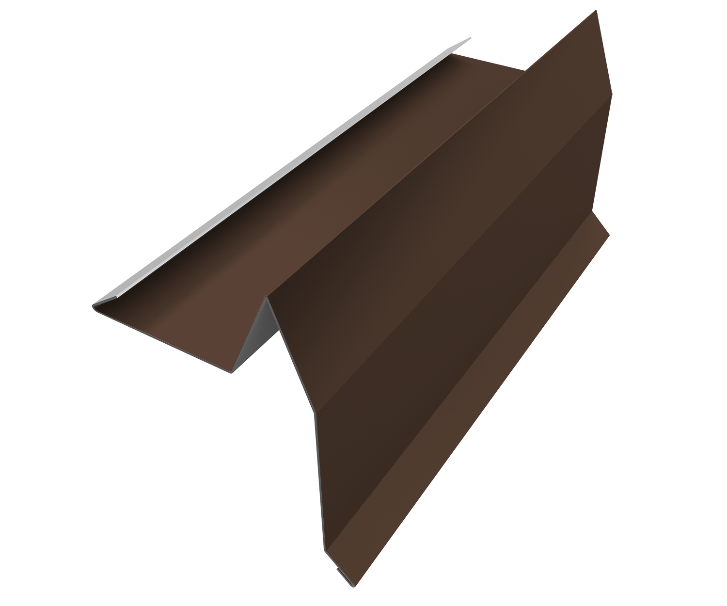 Планка торцевая для шифера 0,45 PE с пленкой RAL 8017 шоколад (2м)
