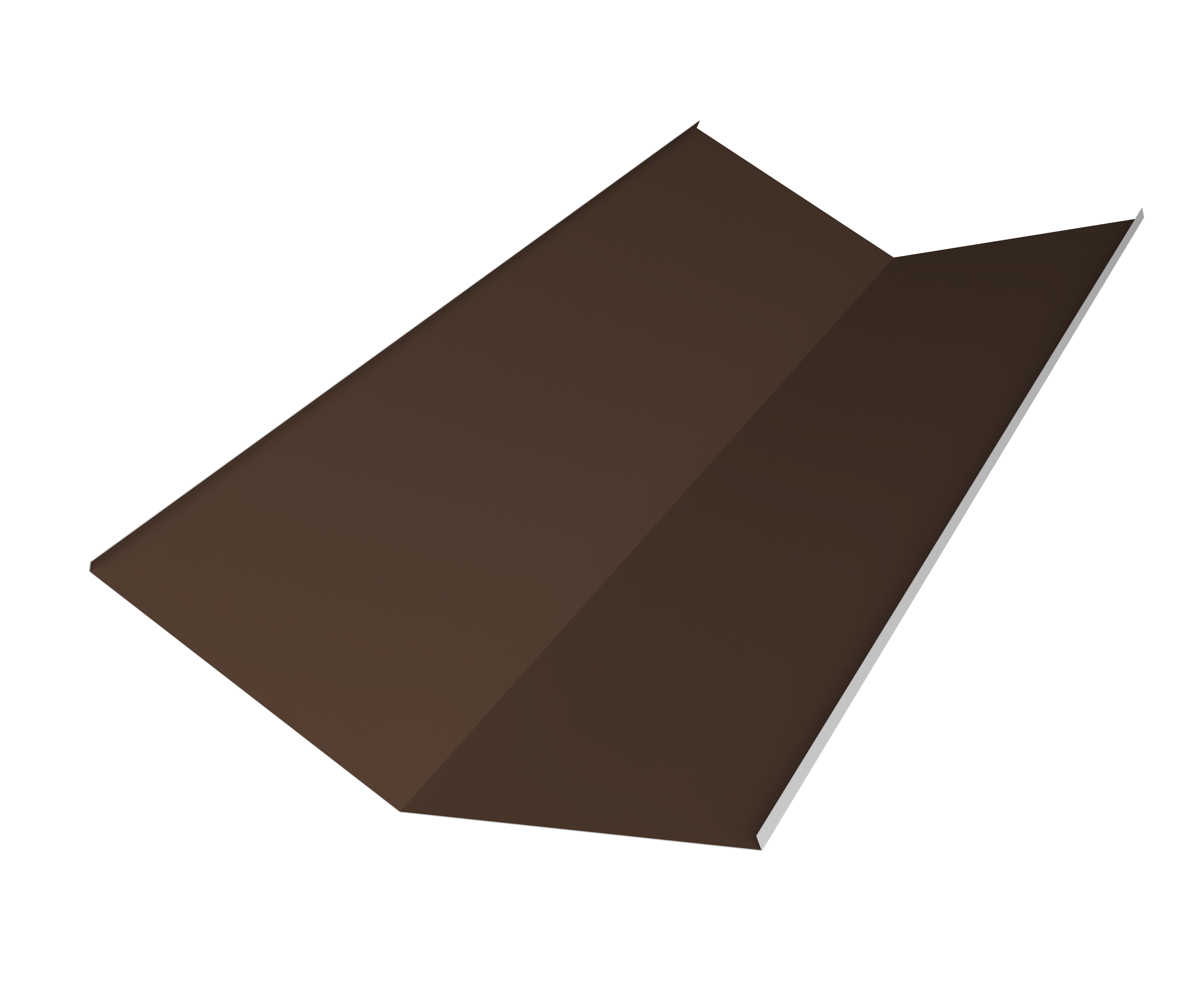 Планка ендовы нижней 300х300 0,45 PE с пленкой RAL 8017 шоколад (2м)