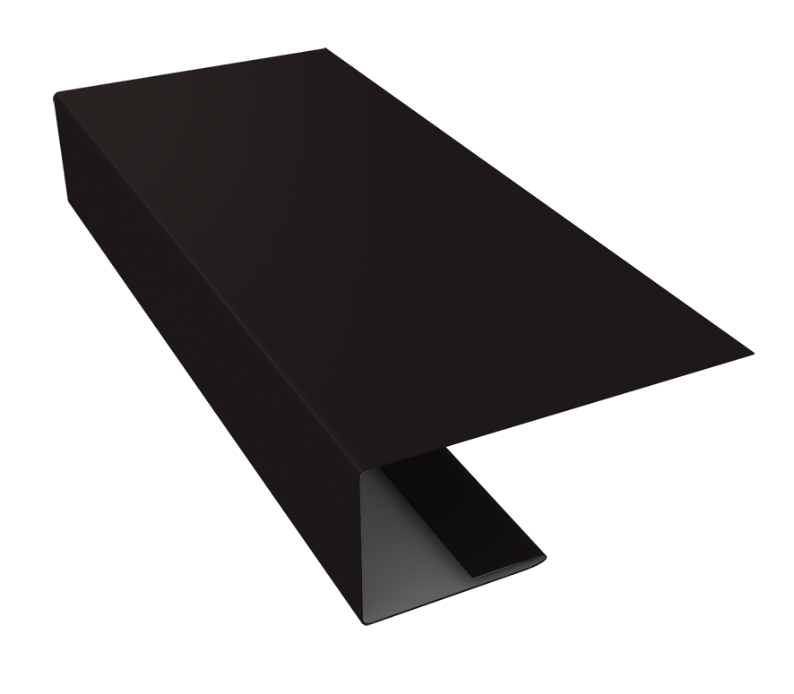 J-Профиль 18мм 0,5 PurLite Matt RAL 9005 черный (3м)