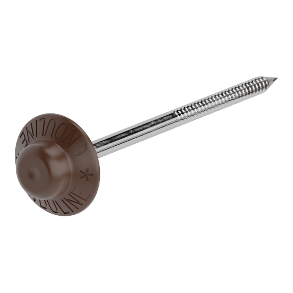 Гвозди с литой шляпкой Ондулин 75 мм коричневые