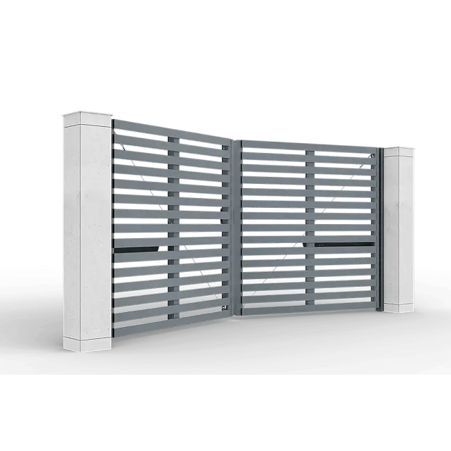 Автоматические распашные ворота Prestige 4 на 2 метра с приводом AM-3000KIT цвета RAL 7016