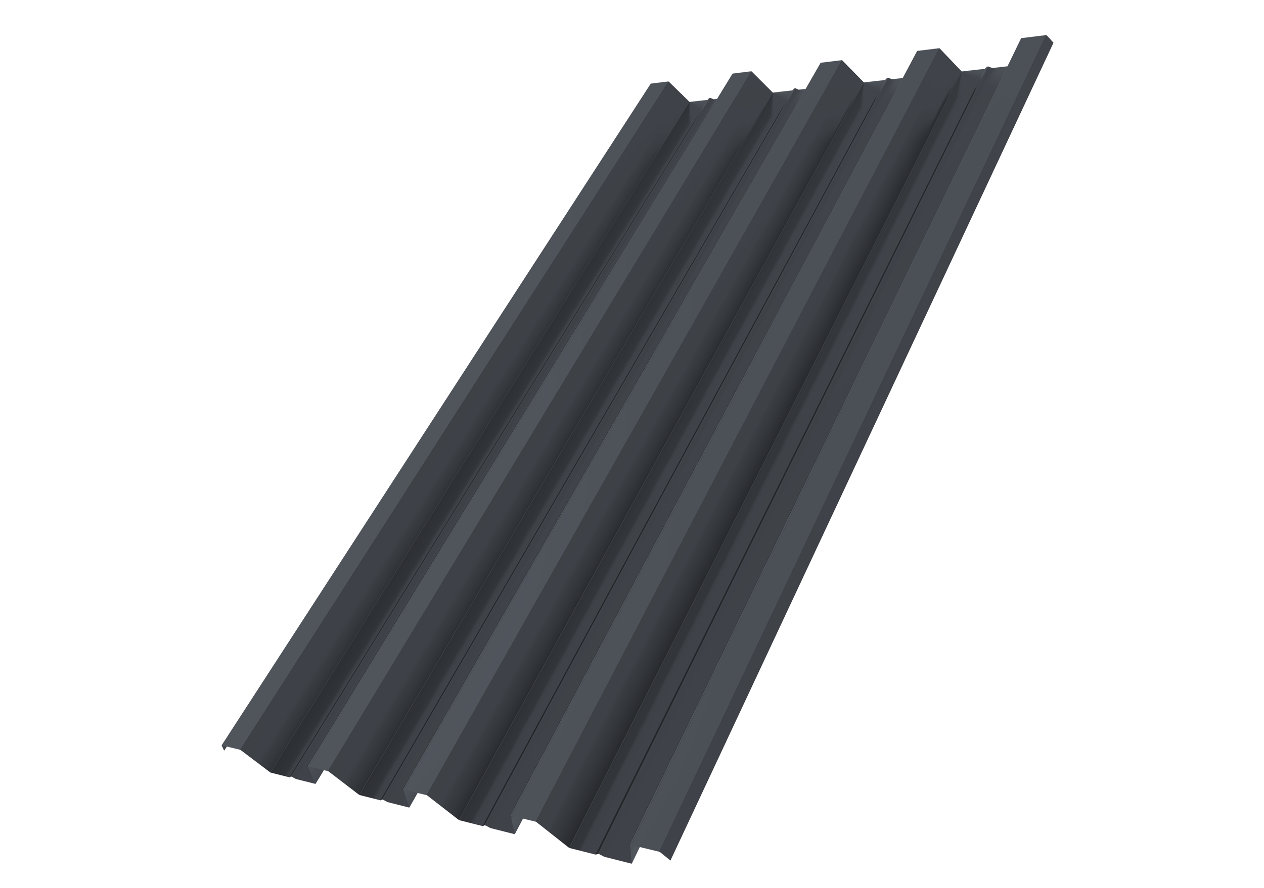 Профнастил Н60R v01 Grand Line 0,5 Velur X RAL 7024 мокрый асфальт