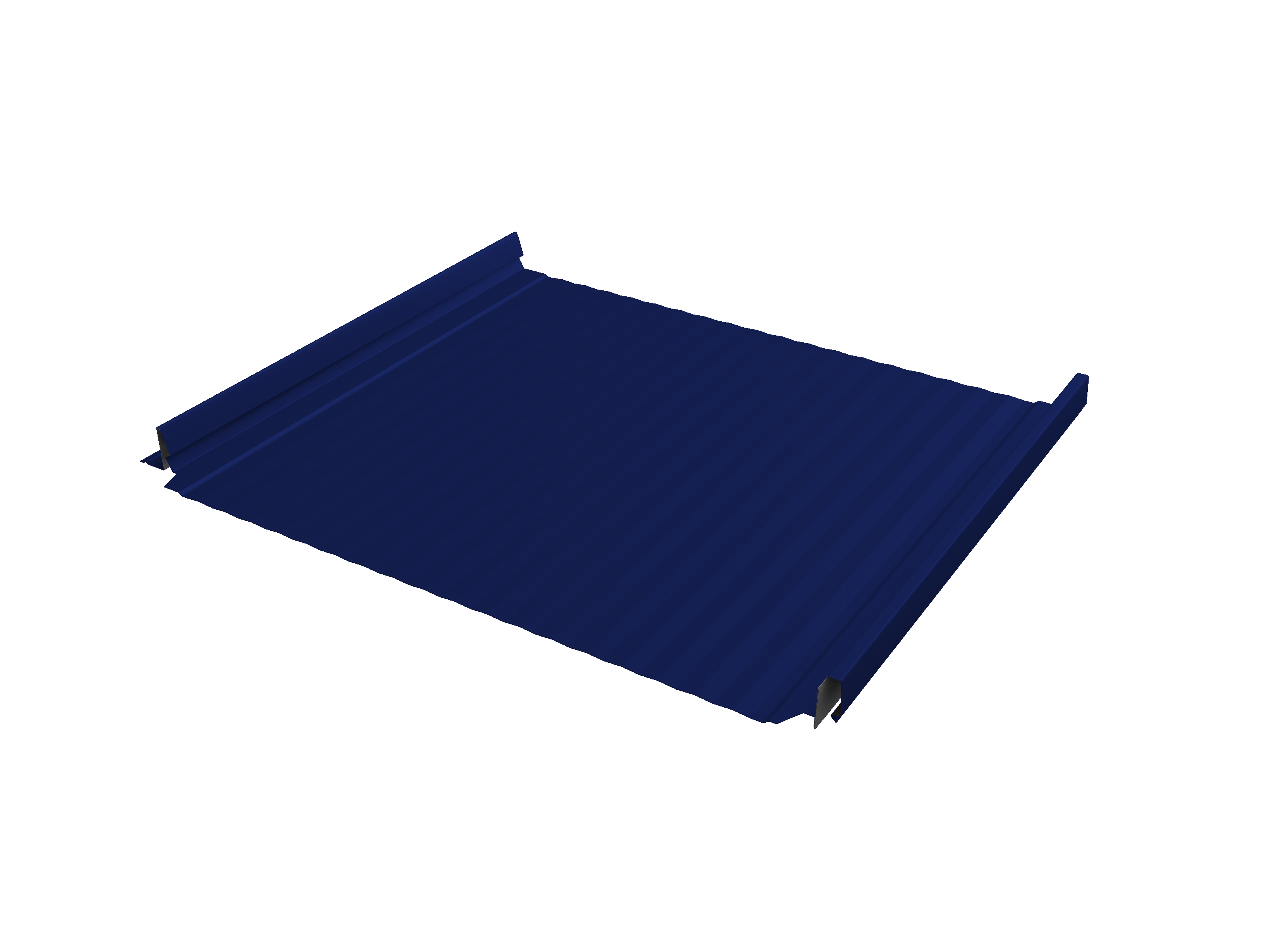 Кликфальц Pro Gofr Grand Line 0,45 PE с пленкой на замках RAL 5002 ультрамариново-синий