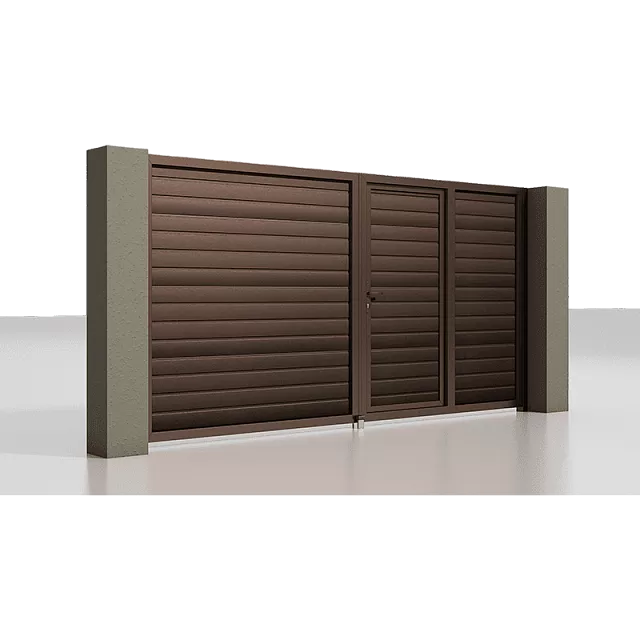 Распашные ворота ALUTECH Prestige 4 на 2 метра с калиткой