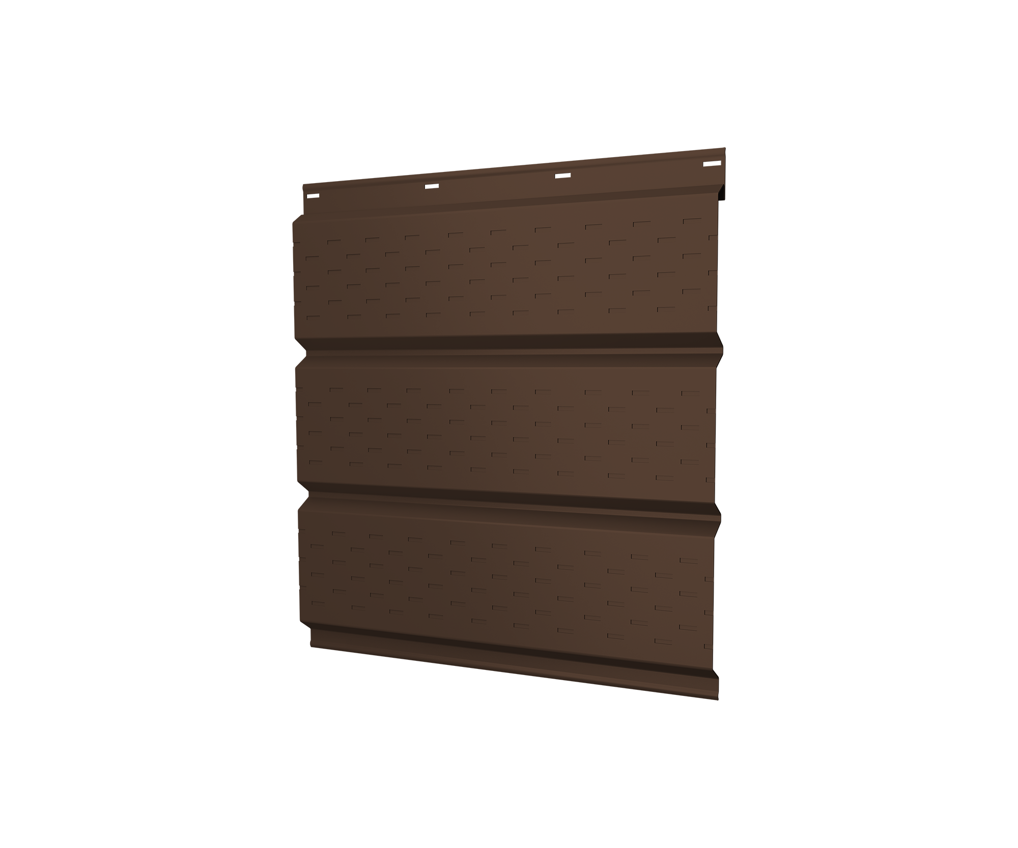 Софит металлический Grand Line полная перфорация 0,5 PE с пленкой RAL 8017 шоколад