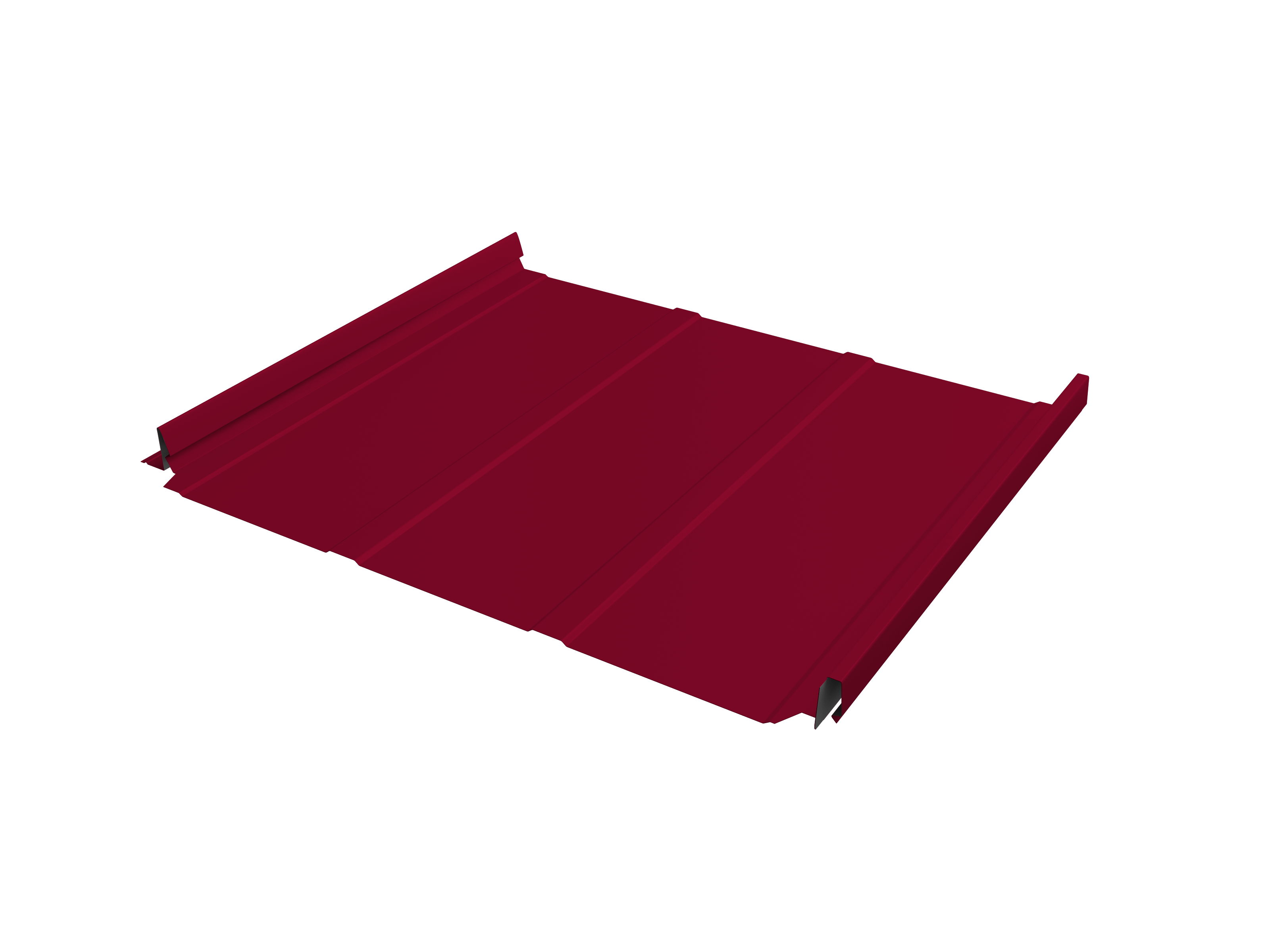 Кликфальц Pro Line Grand Line 0,45 PE с пленкой на замках RAL 3003 рубиново-красный