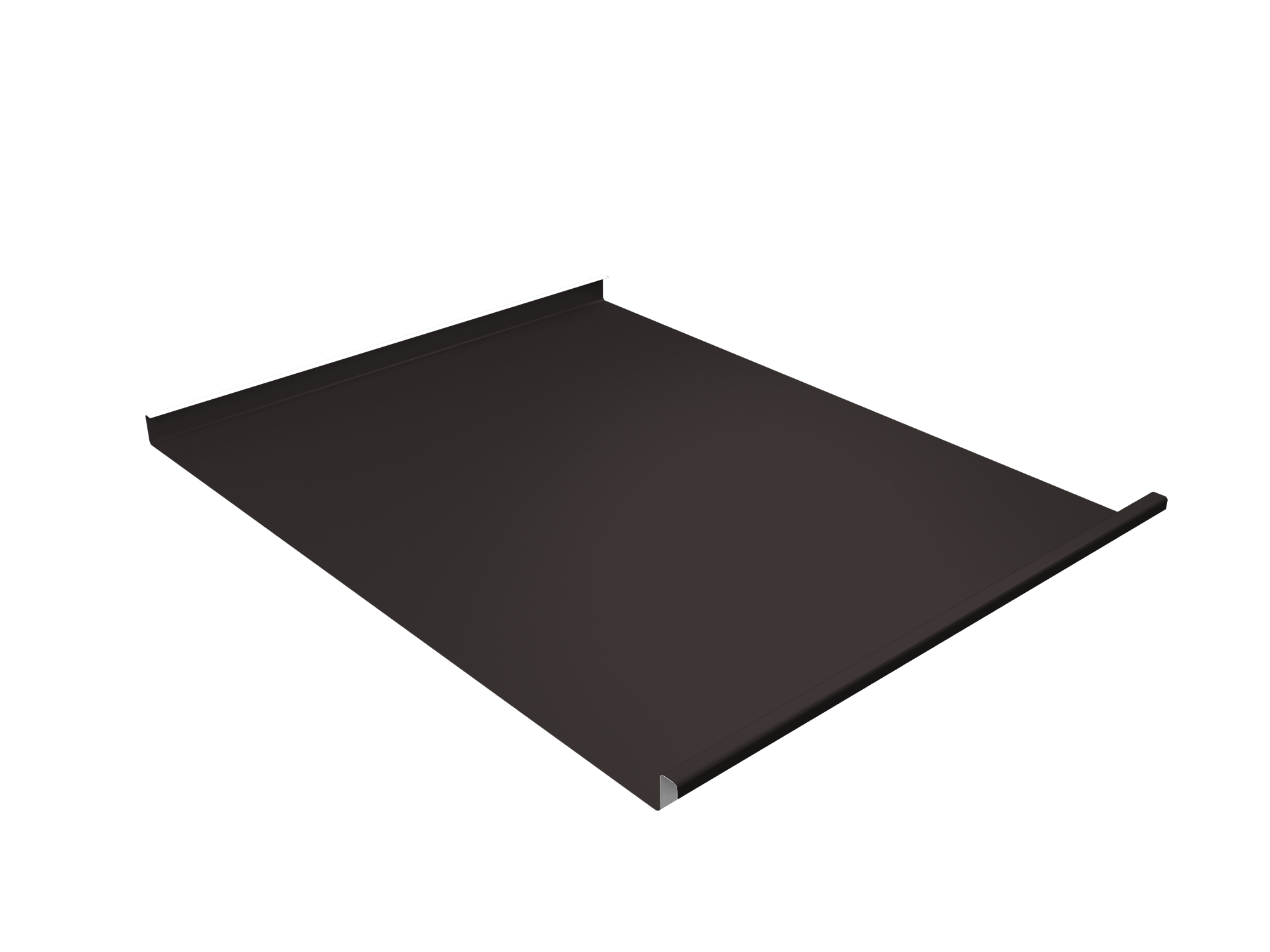 Фальц двойной стоячий Grand Line 0,5 Satin Matt с пленкой на замках RR 32 темно-коричневый