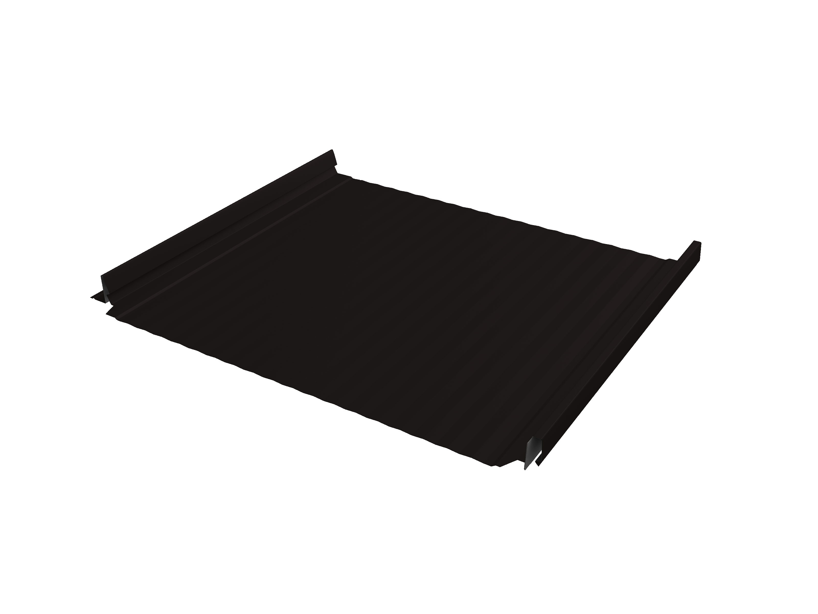 Кликфальц Pro Gofr Grand Line 0,45 Drap ST с пленкой на замках RAL 9005 черный