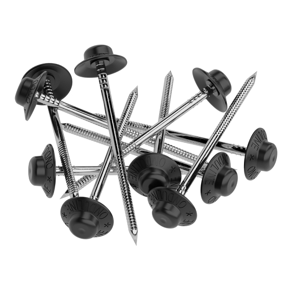 Гвозди с литой шляпкой Ондулин 75 мм черные