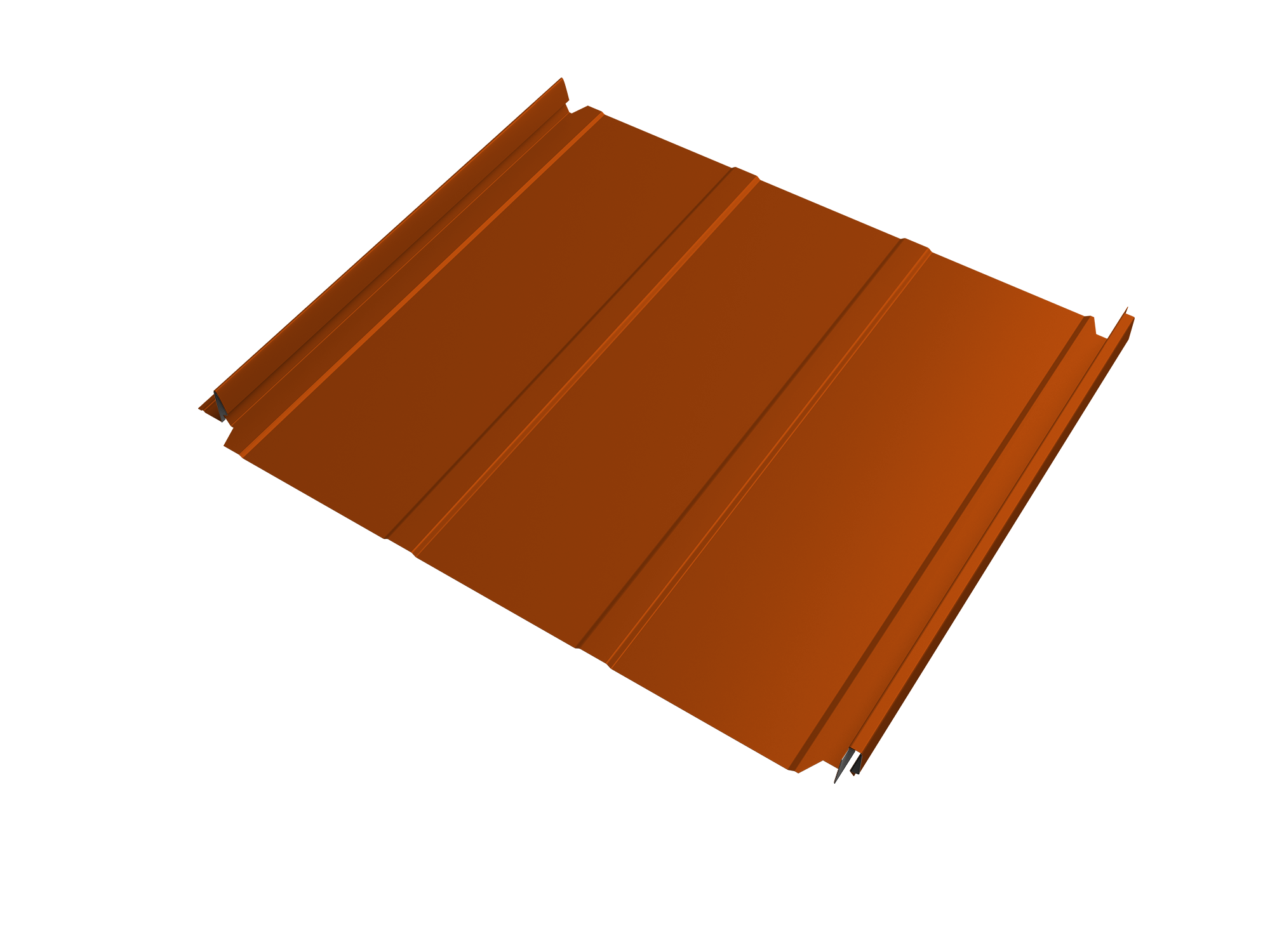 Кликфальц Double Pro Line Grand Line 0,45 PE с пленкой на замках RAL 2004 оранжевый