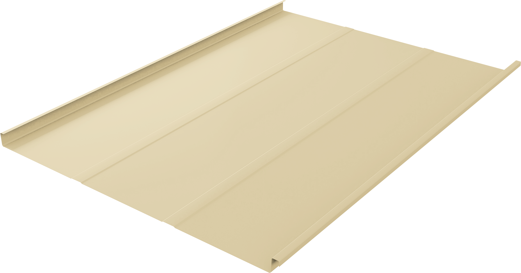 Фальц двойной стоячий Line Grand Line 0,5 Satin с пленкой на замках RAL 1015 светлая слоновая кость