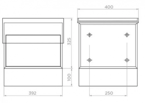 Ящик почтовый цвет графит, арт 65-318