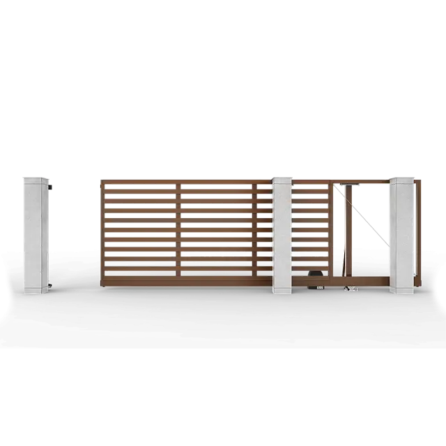 Автоматические откатные ворота Prestige 4 на 2 метра с приводом RTO-500 цвета RAL 8014