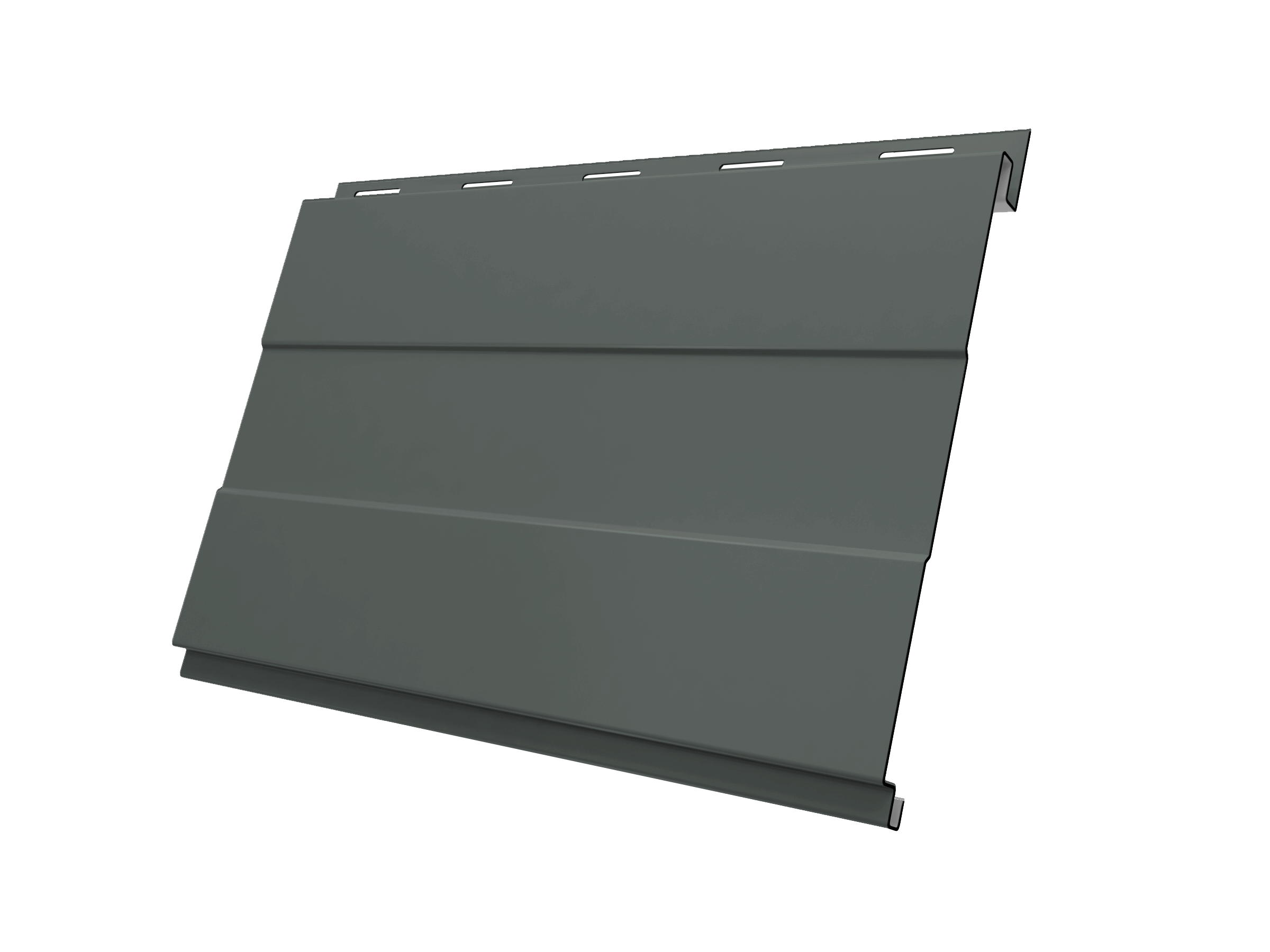 Софит Вертикаль 0,2 prof Grand Line 0,45 PE с пленкой RAL 7005 мышино-серый