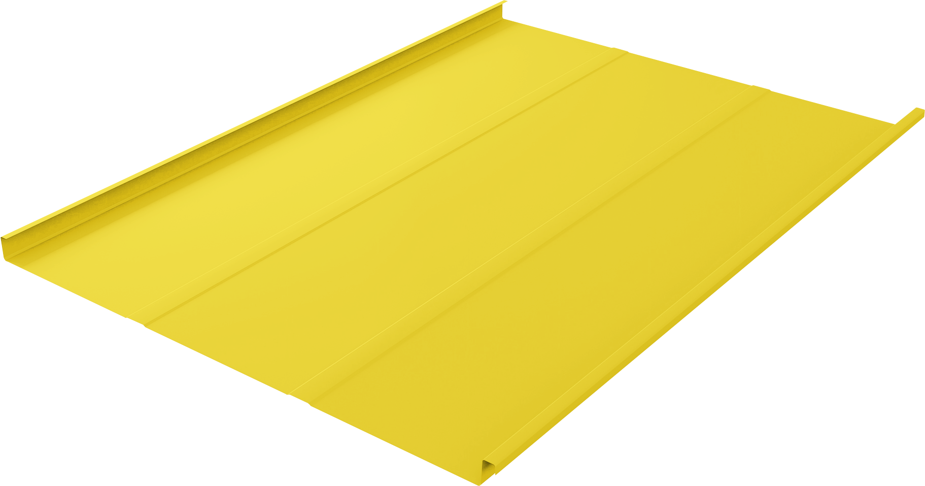 Фальц двойной стоячий Line Grand Line 0,45 PE с пленкой на замках RAL 1018 цинково-желтый