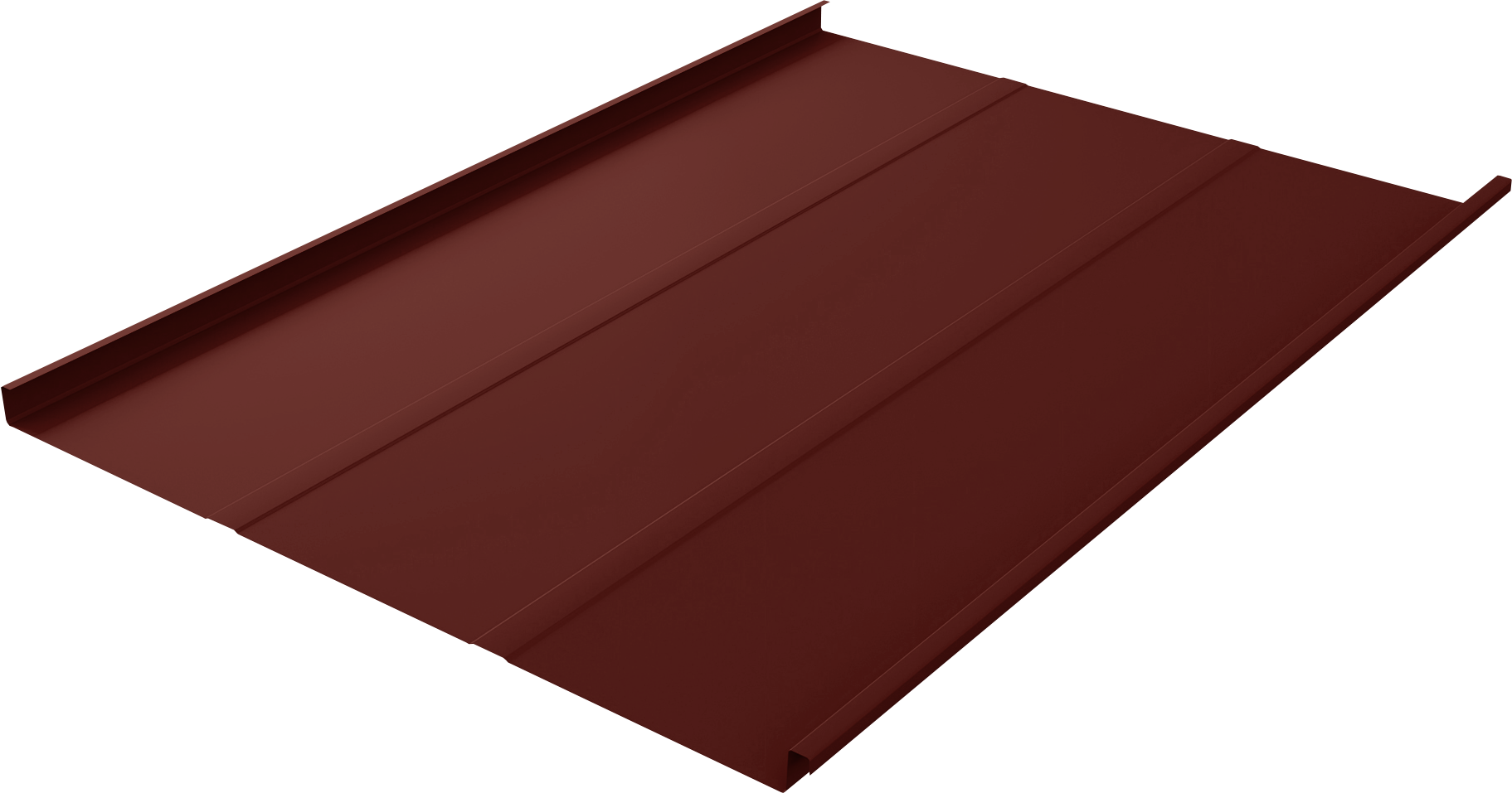 Фальц двойной стоячий Line Grand Line 0,5 Satin с пленкой на замках RAL 3009 оксидно-красный