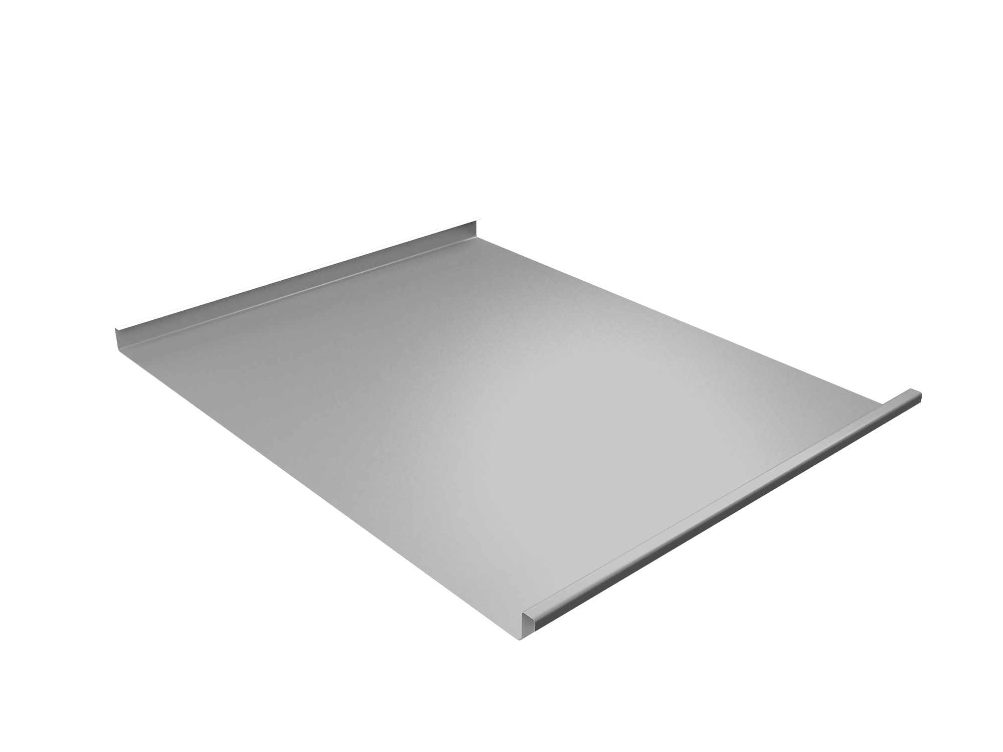 Фальц двойной стоячий Grand Line 0,45 Drap TX с пленкой на замках RAL 7047 телегрей 4