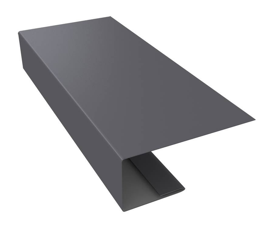 J-Профиль 18мм 0,45 PE с пленкой RAL 7004 сигнальный серый (2м)