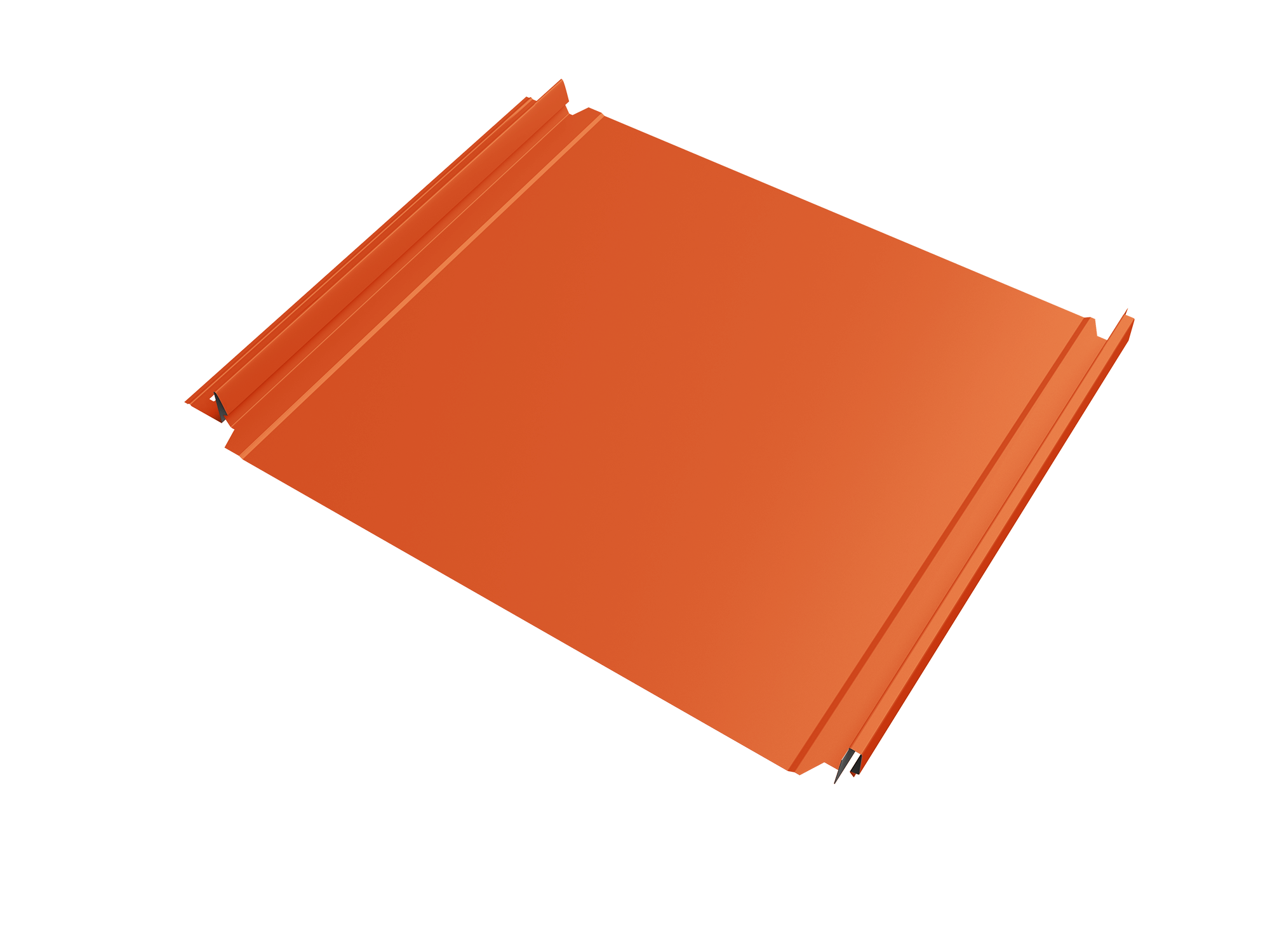 Кликфальц Double Pro Grand Line 0,45 PE с пленкой на замках RAL 2004 оранжевый