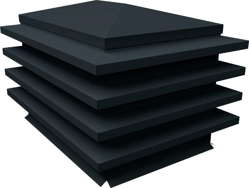 Дымник на трубу елка 390х390мм 0,5 Satin Matt TX с пленкой RAL 7016 антрацитово-серый