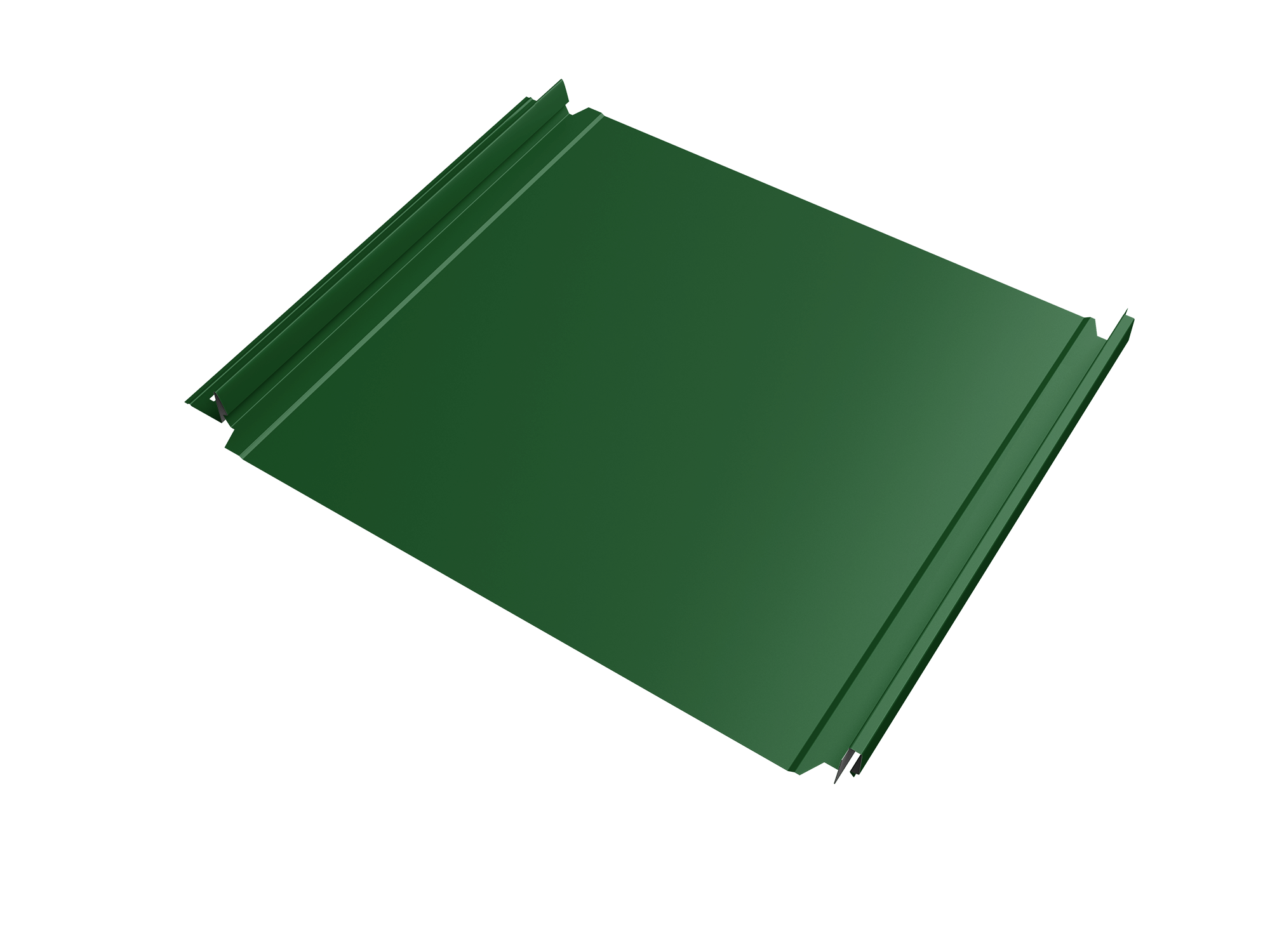 Кликфальц Double Pro Grand Line 0,45 PE с пленкой на замках RAL 6002 лиственно-зеленый