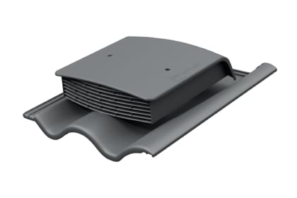 Аэратор скатный KTV для волновой черепицы (Франкфуртская, Таунус, Янтарь) графит/серый