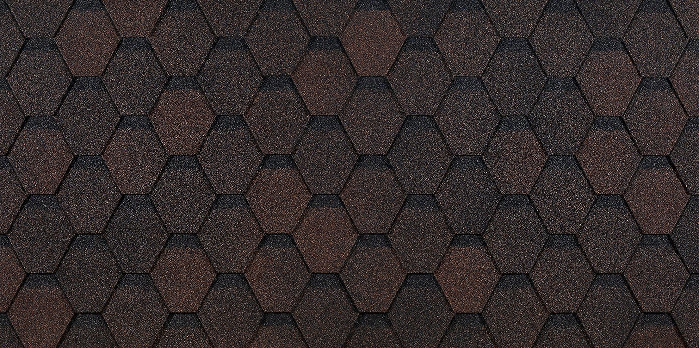 Черепица гибкая Docke Pie Eurasia Шестигранник коричневый