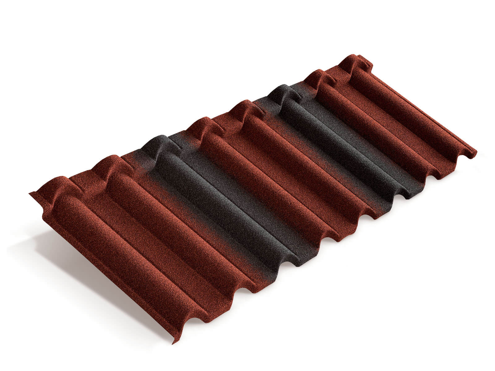 Лист композитной черепицы Metrotile Gallo красно-черный