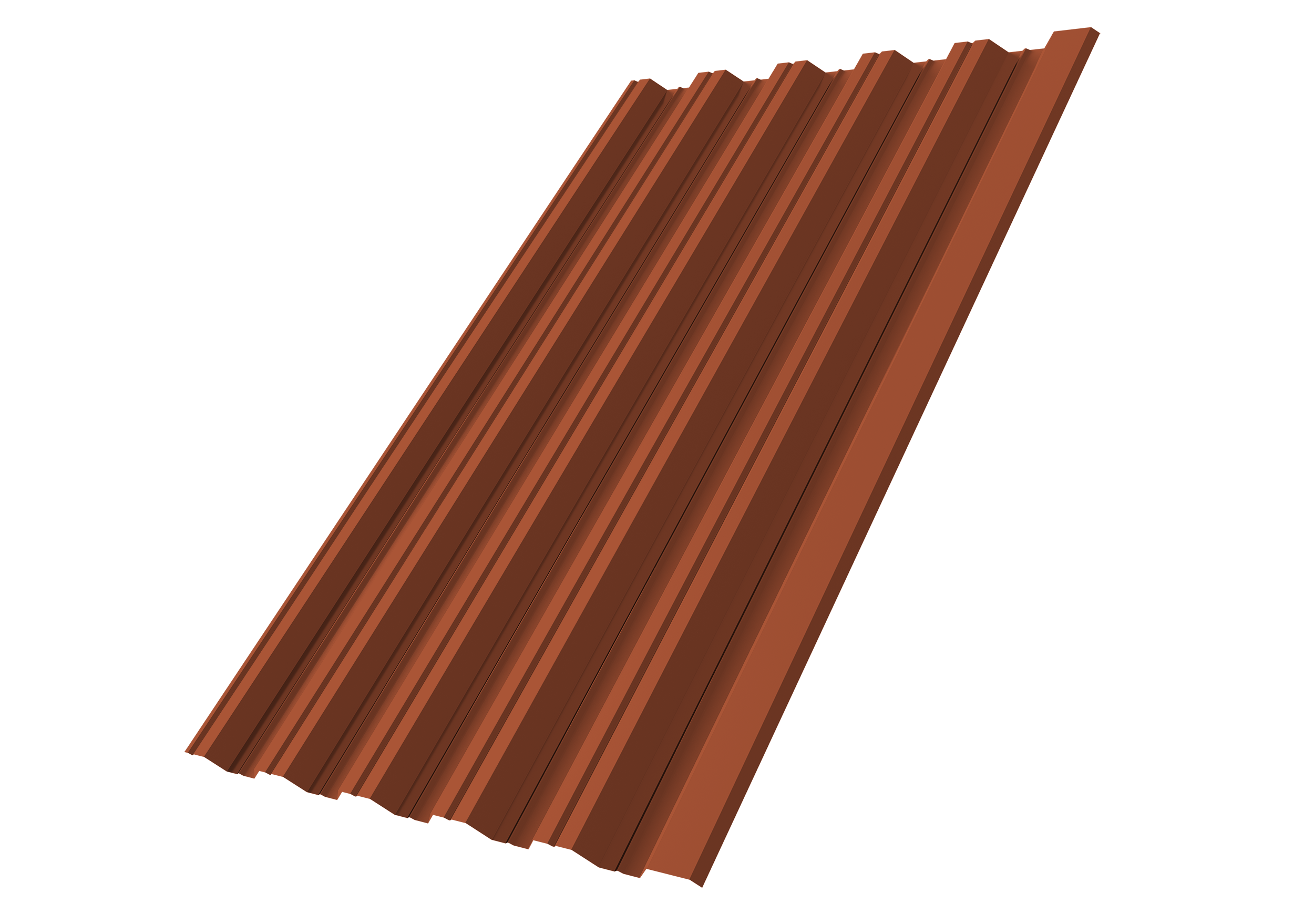 Профнастил НС35R Grand Line 0,5 Satin Matt RAL 8004 терракота