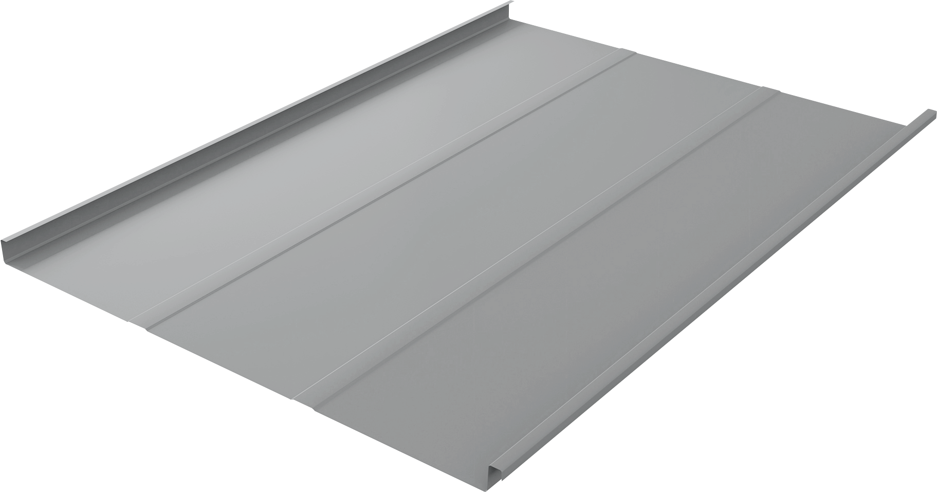 Фальц двойной стоячий Line Grand Line 0,7 PE с пленкой на замках RAL 7004 сигнальный серый