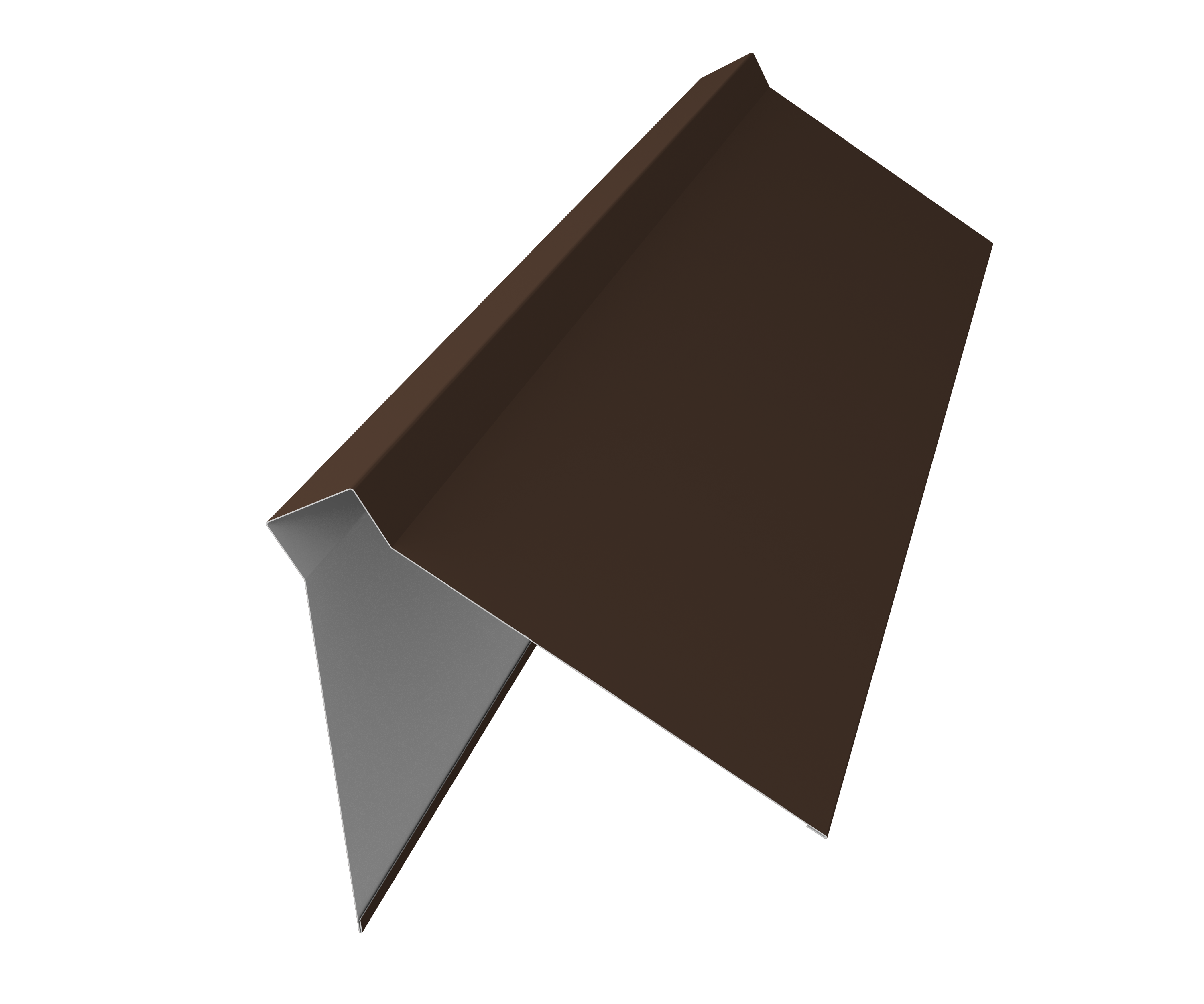 Планка конька плоского 220х50х220 0,5 Drap TX RAL 8017 шоколад (2м)