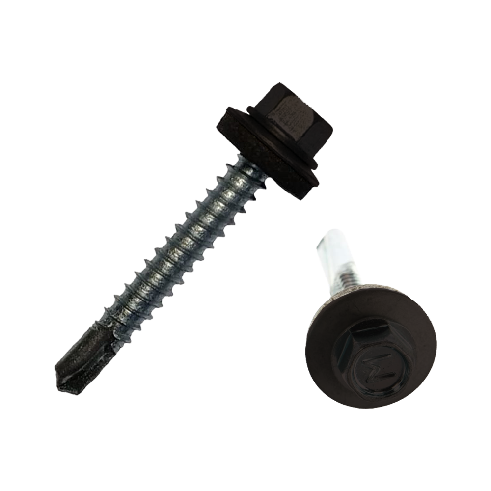 Саморез по металлу Daxmer 5,5х32 (250шт) сверло №3 RAL 8019