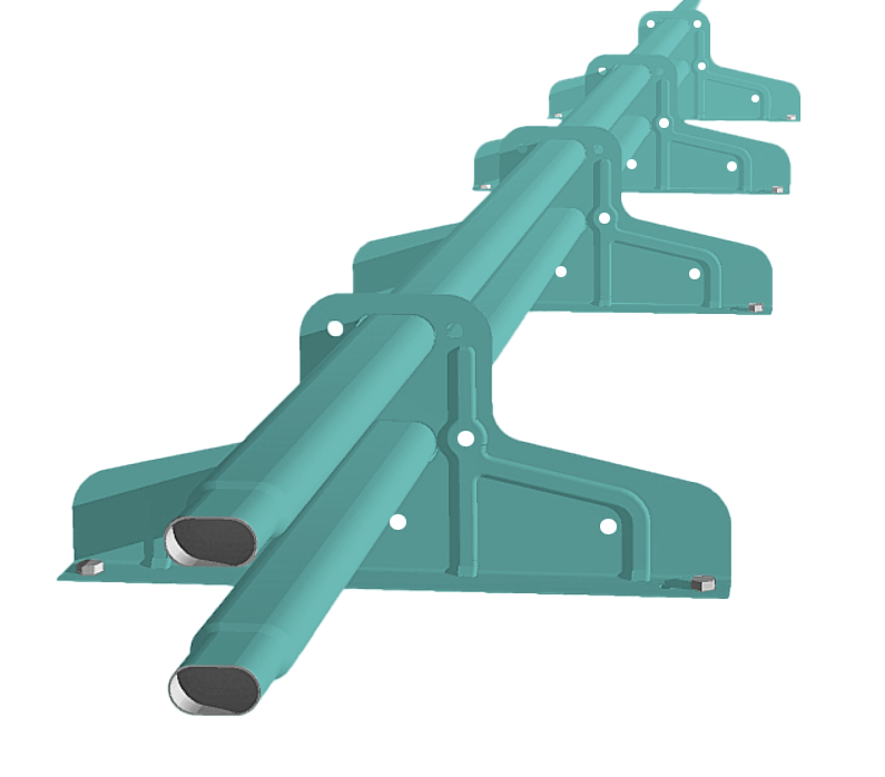 Снегозадержатель Стандарт Т4 d 40х20 RAL 6027 (3м)