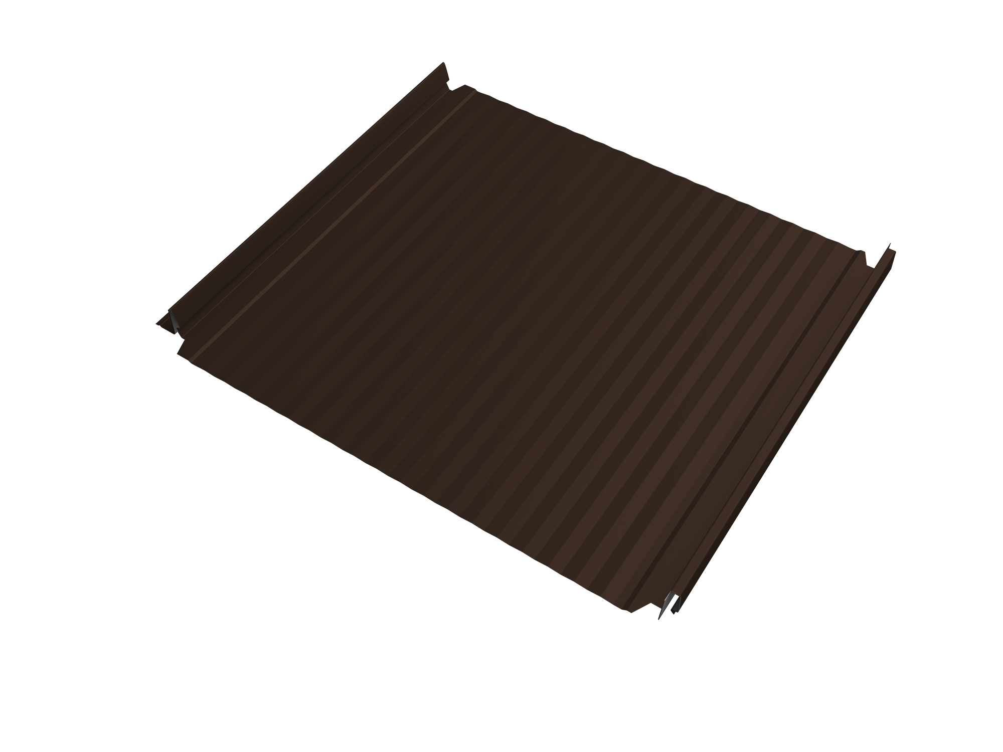 Кликфальц Double Pro Gofr Grand Line 0,5 Satin Matt TX с пленкой на замках RAL 8017 шоколад